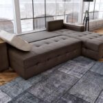 Chic Black Arctic Left-Hand Corner Sofa Bed