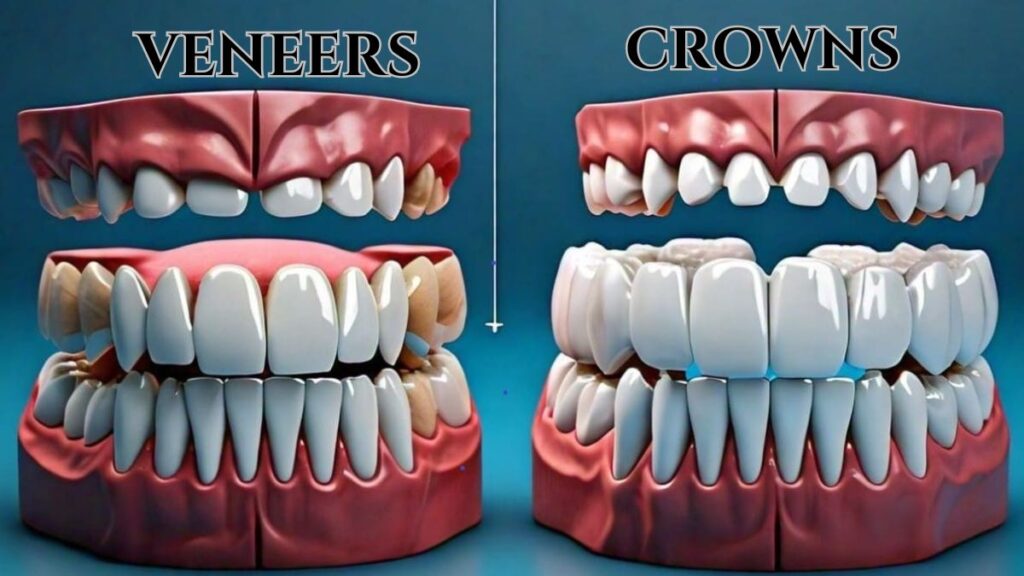 crowns vs veneers