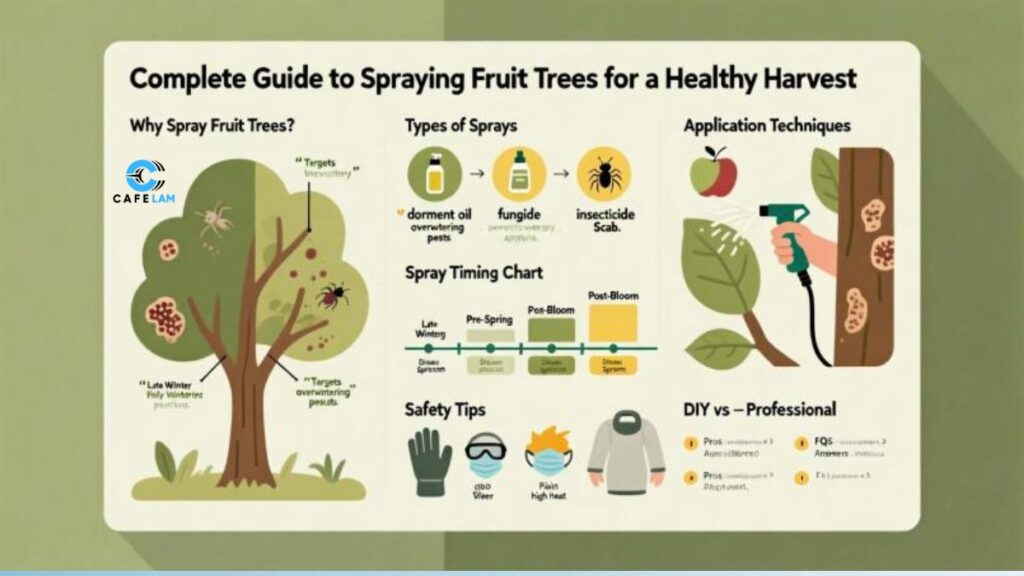 spraying fruit trees