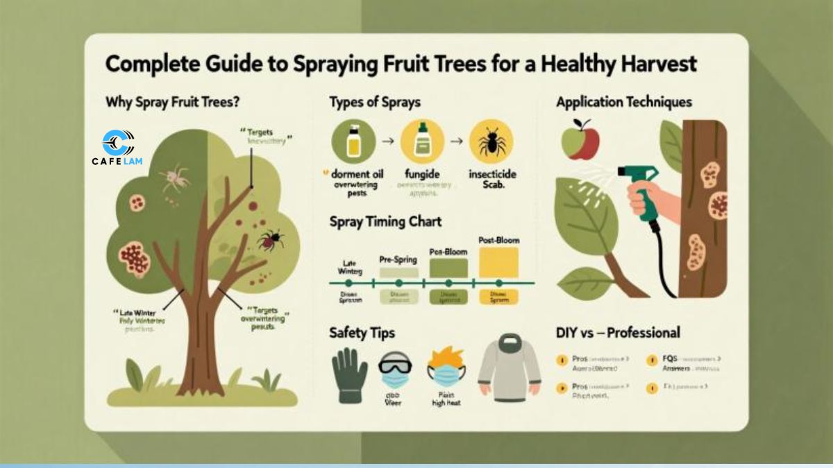 spraying fruit trees