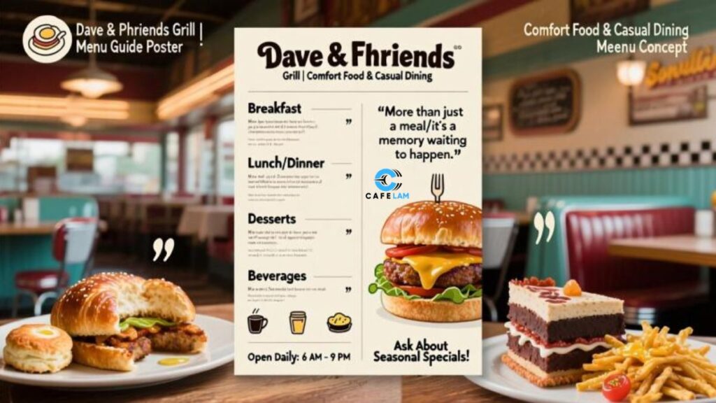 Dave and Phriends Menu