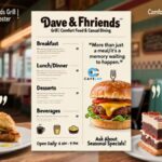 Dave and Phriends Menu