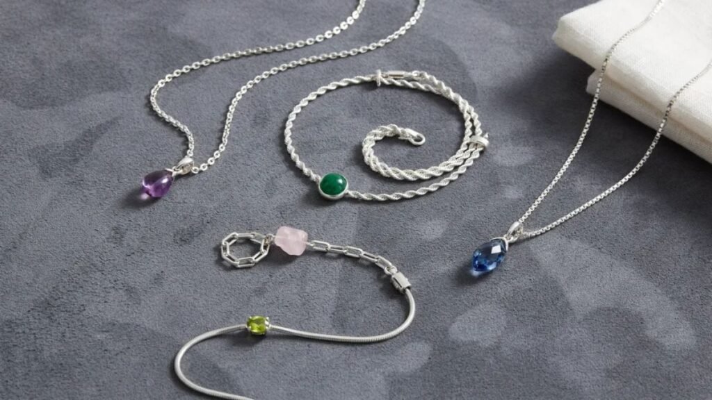 Silver and Gemstone Necklaces